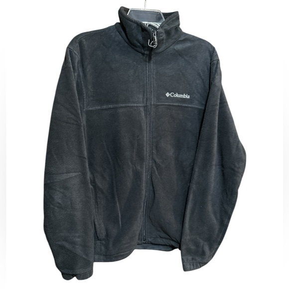 Columbia Black Fleece Zip Up Jacket - Picture 3 of 7